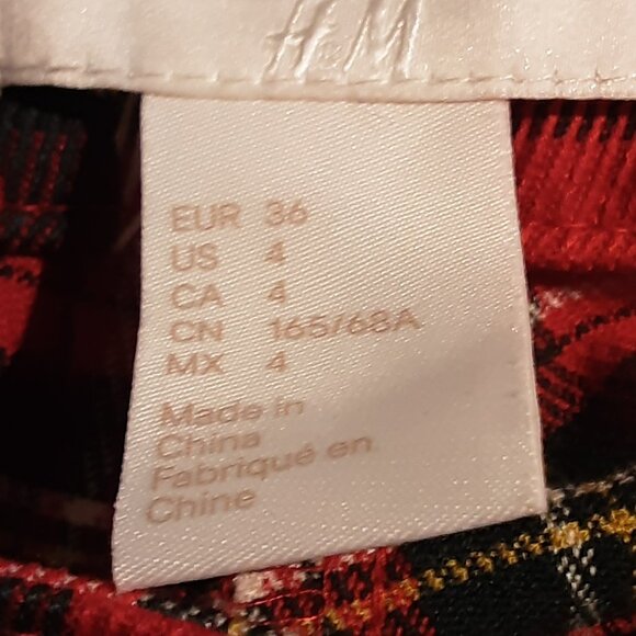 Pants, H&M, size 4, tartan trousers - Picture 3 of 3